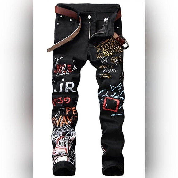 Other - New Mens Painted Designer Slim Fit Jeans Multiple Sizes